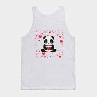 Dabbing Panda heart Tank Top